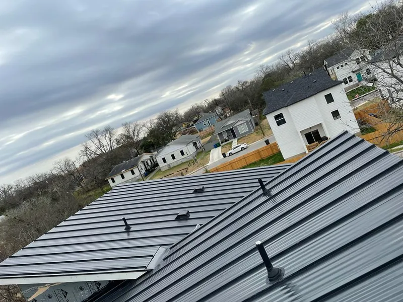 Standing seam metal roof panels with vents for Skylight Repair in Du Quoin